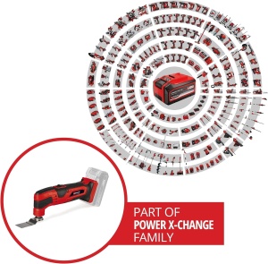 Einhell Unealta multifunctionala cu acumulator TC-MG 18 Li-Solo Power X-Change (Li-ion, 18 V, suport magnetic pentru scule, electronica de viteza, inclusiv accesorii, fara baterie si incarcator) - Img 2
