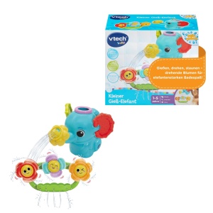 Elefant de Baie VTech cu Suport pentru Perete si Efecte Rotative