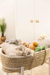 Elefant Plush Steiff Trampili 20cm, Gri Violet, Jucarie Moale - Img 3