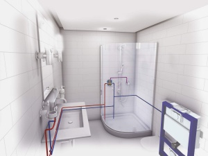 Element de instalare WC GROHE Rapid SL, 0,82m, cu spatiu de montare sub fereastra - Img 2