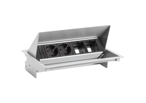 Element de priza Bachmann Coneo 900.402.1X, 2x Schuko, 3500W, Negru