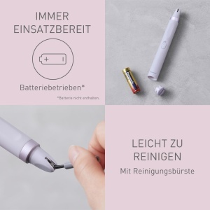 Epilator pentru sprancene si fata Panasonic ES-EF10, LED, compact, mov - Img 7