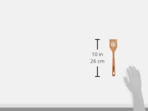 Espatula perforata Ibili din lemn de fag, 30 cm, culoare maro - Img 5