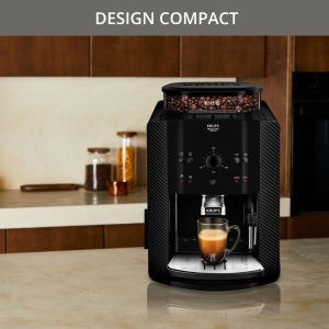 Espressor automat Krups YY8125FD rasnita de cafea pentru boabe cu presiune manuala (15 bari, bagheta de abur) negru - Img 6