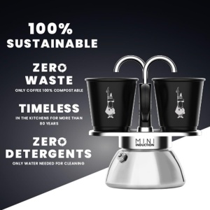 Espressor Bialetti Mini Express Induction 2 cesti Negru Compatibil Inductie - Img 4