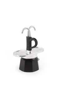 Espressor Bialetti Mini Express Kandisky 2 cesti 90 ml Negru Aluminiu - Img 2