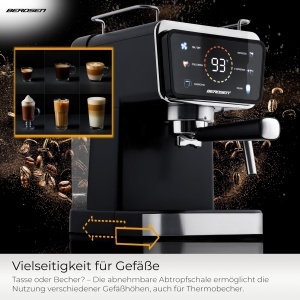 Espressor cafea Berdsen - 1,5 L, 1350 W, 20 Bar, Negru - Img 8