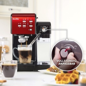 Espressor cafea Breville Prima Latte II, 15-bar, cu spumator de lapte, rosu - Img 6