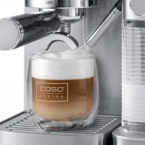 Espressor cafea CASO Espresso Gourmet Latte, 20 bar, cu recipient pentru lapte, inox - Img 2