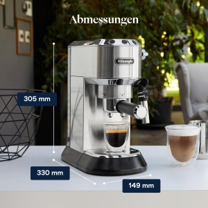Espressor cafea DeLonghi Dedica Style, 15 bar, design compact, cu spumator de lapte - Img 9