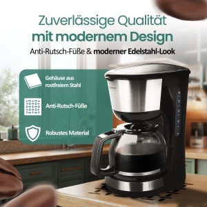 Espressor cafea Emerio CME-122933, 1.25L, 1000W, negrusilver - Img 2