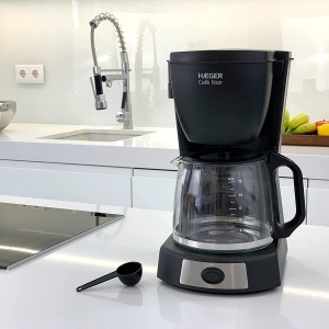 Espressor cafea HAEGER CAFE Noir, 12 cesti, 680 W, cu functie anti-tropire - Img 2