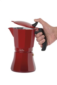 Espressor cafea Jata HCAF2009, capacitate 9 cesti, inductie, aluminiu rosu - Img 5