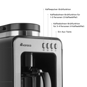 Espressor cafea Karaca Grindmaestro, 0,56L, 600W, Inox - Img 4