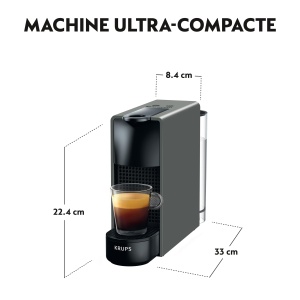 Espressor cafea Nespresso Essenza Mini, compact, 2 dimensiuni cana, gri - Img 3