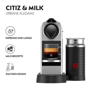Espressor cafea Nespresso Krups XN761B CitizMilk, 1260W, 1L, argintiu - Img 2