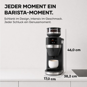 Espressor cafea Severin Filka, 2L, 1520W, Negru - Img 2