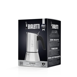 Espressor italian Bialetti Venus Induction din inox 4 cesti argintiu - Img 2