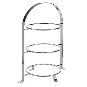 Etagera 3 Nivele APS din Metal Cromat pentru 3 Teli de max. 27 cm, Inaltime 43 cm