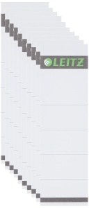 Etichete pentru dosare Leitz 80 mm, 10 bucati, gri, 57 x 190 mm