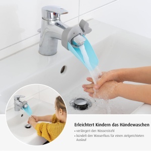 Extensie robinet reer MyHappyBath albastru-gri pentru copii montare universala - Img 2