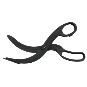 FACKELMANN 40198 Foarfece pentru pizza, taietor de pizza din plastic, foarfece pentru tavi si tigai acoperite (culoare: negru), cantitate: 1 bucata - Img 5