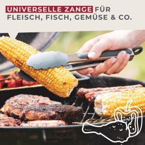 Fackelmann Cleste Multifunctional pentru Bucatarie si Gratar Soft-Grip Hitzebestant 270degC ArgintiuGri - Img 6