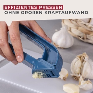 Fackelmann Essential Knoblauchpresse Ergonomic Design Albastru Compact - Img 5