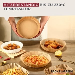 Fackelmann Hartie Air Fryer Rotunda 16x45 cm Antiaderenta Pachet 50 Bucati - Img 4