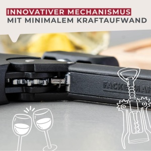 Fackelmann Korkenzieher Shadow Black Ergonomic Design Mecanism Inovator - Img 5