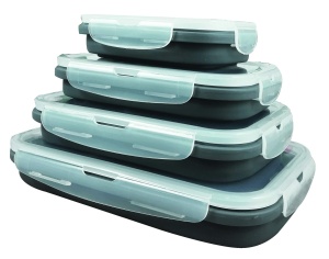 Fackelmann Lunchbox din Silikon 540ml Gri Compacta si Multifunctionala - Img 7