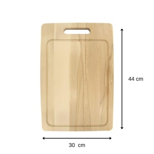 Fackelmann Schneidebrett Buche 44x30x2 cm Lemn de Fag cu Canal pentru Suc - Img 3