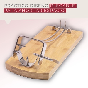 Fackelmann Suport Schinken Bambus Pliabil 37x16 cm Design Modern - Img 5