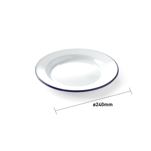 Farfurie plata HENDI cu margine albastra, 240mm, emaile rezistent - Img 4