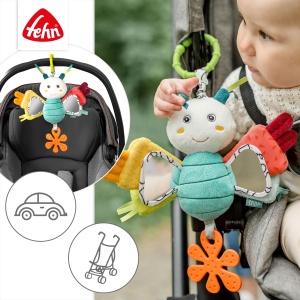 Fehn Activity-Schmetterling 049138 Jucarie pentru carucior cu vibratii si elemente tactile - Img 4