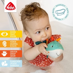 Fehn Badetier Wal 043037 Jucarie de Baie Plutitoare pentru Bebelusi si Copii 0 luni - Img 2