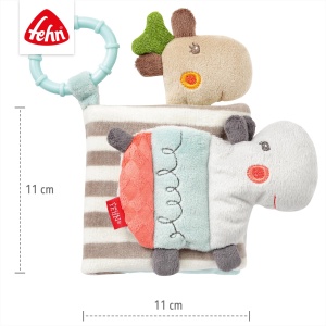 Fehn Fuhlbuch Loopy Lotta 059045 Carte din material textil pentru bebelusi cu raschetpapier si oglinda - Img 5