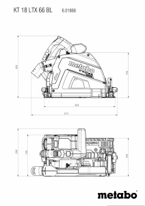 Ferastrau cu acumulator Metabo KT 18 LTX 66 BL, 18 V, adancime taiere 66 mm - Img 2