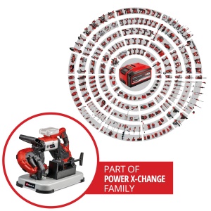 Ferastrau cu banda cu acumulator Einhell TE-MB 18127 U Li-Solo Power X-Change 18 V inaltime de taiere 115 mm latime de taiere 127 mm baza lumina LED i - Img 2