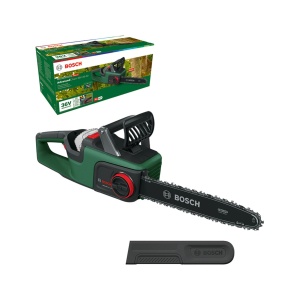 Ferastrau cu lant cu acumulator Bosch AdvancedChain 36V-35-40 (pentru taierea celui mai dur lemn de esenta tare; sistem de 36 volti; Viteza lantului: 14 m/s; fara baterie)