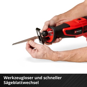 Ferastrau universal cu acumulator profesional Einhell TP-AP 18/28 Li BL-Solo Power X-Change (18 V, fara perii, inaltime de ridicare de 28 mm, 2.500 min-1, adancime de taiere lemn de 20 cm, maner rotativ, fara baterie) - Img 8
