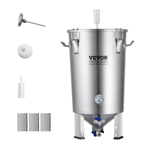 Fermentator bere VEVOR DM-F300 din otel inoxidabil, 30 L, cu termometru