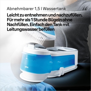 Fier de calcat Braun CareStyle 1 IS1012BL, 2400W, 1.5L, Albastru - Img 6