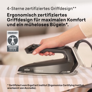 Fier de calcat Braun CareStyle 5 IS5249BK, 2400W, 150gmin abur, negru - Img 6