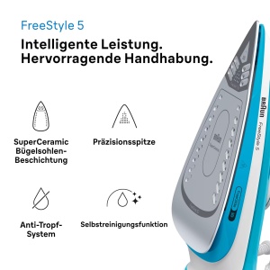 Fier de calcat Braun TexStyle 5 SI 5006 BL, 2600W, culoare albastra - Img 2