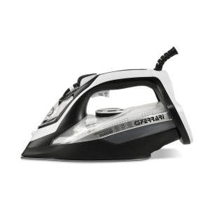 Fier de calcat cu abur G3 Ferrari G40024 "Eliseo 3000", 3000 W, 91 microgauri, 25 g/min cu explozie de abur de 140 g/min, functii de autocuratare, fara picurare si calcar, 450 cc, alb/negru - Img 3