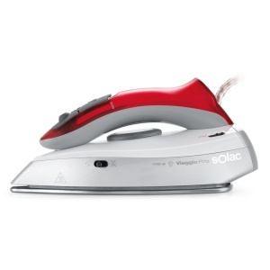Fier de calcat portabil Solac Viaggio Pro 1100W Abur vertical Talpa ceramica GriRosu