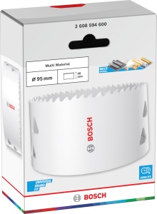 Fierastrau cu gauri Bosch pentru Multimaterial, 95 mm, Bimetal - Img 2