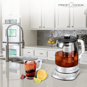 Fierbator de apa ProfiCook PC-WKS 1167 G, 1.5 Litri, WiFi, Sticla si Otel Inoxidabil - Img 7