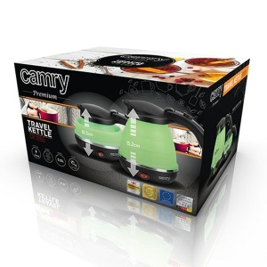 Fierbator de calatorie din silicon ADLER Camry 0.5L, design pliabil, putere 750W, alb - Img 3
